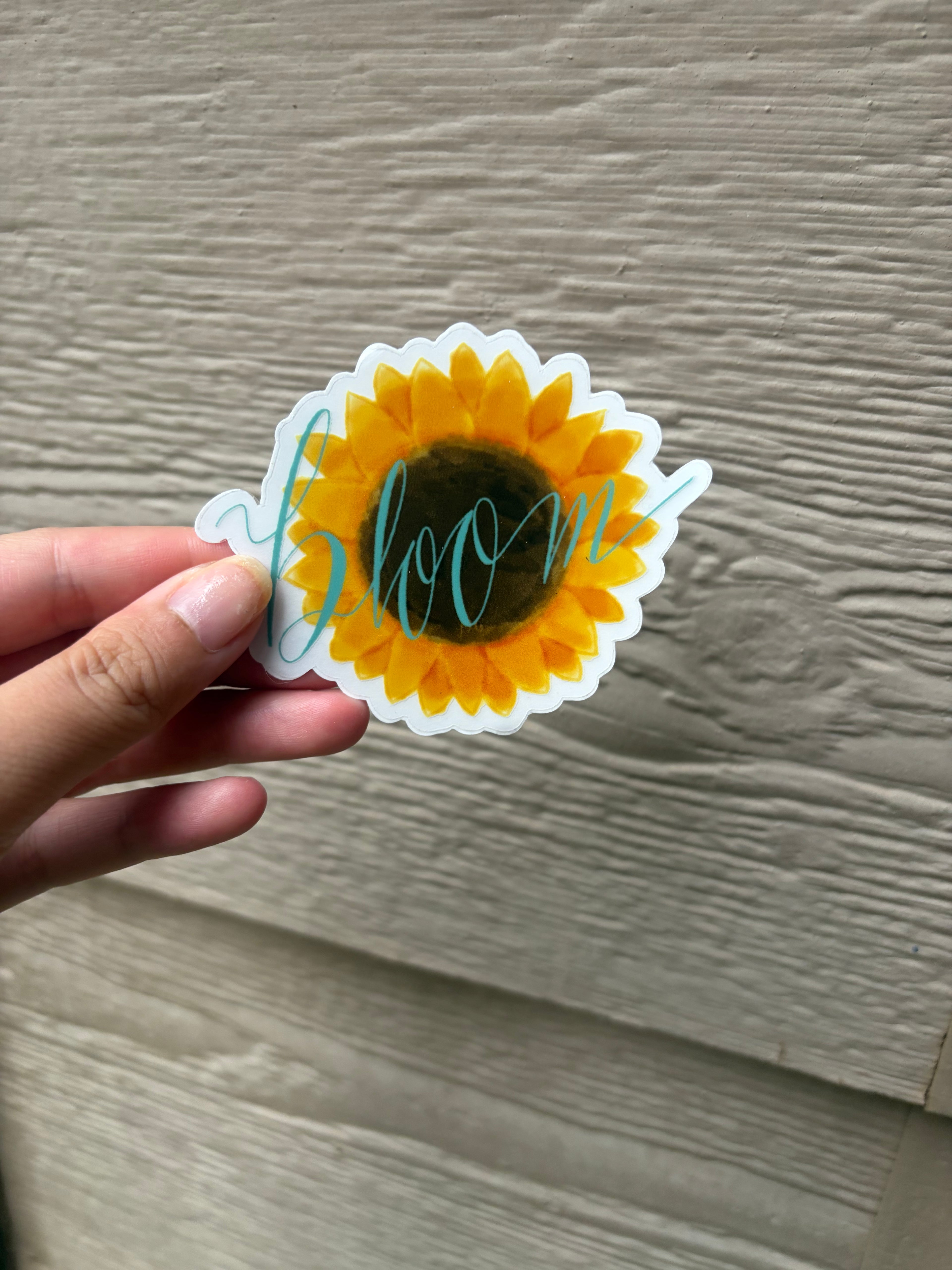 Bloom sunflower sticker