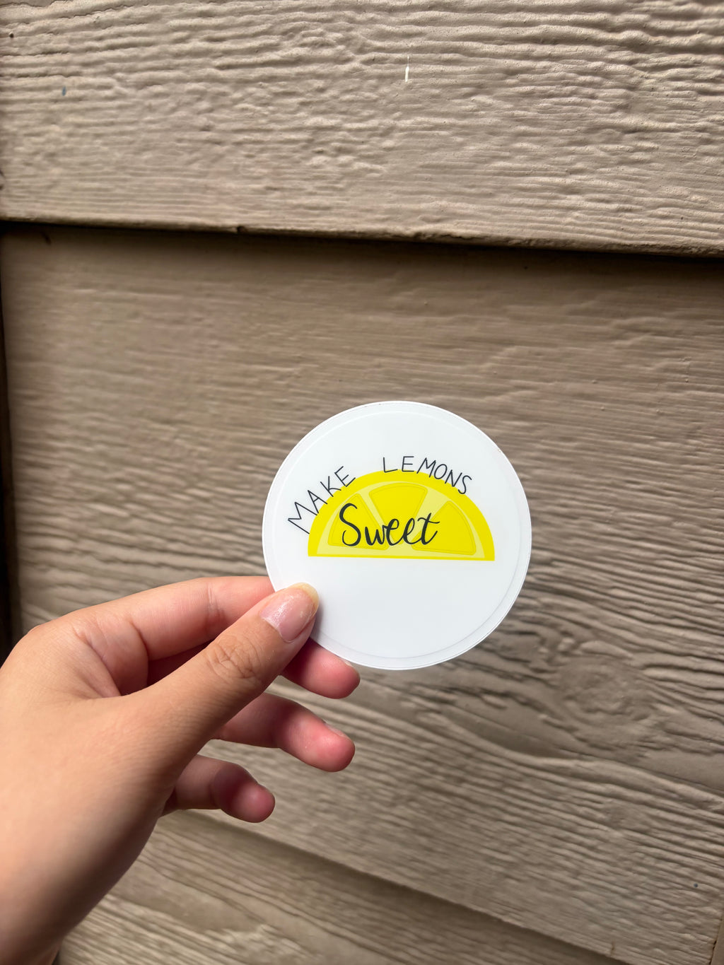 Make lemons sweet circles sticker