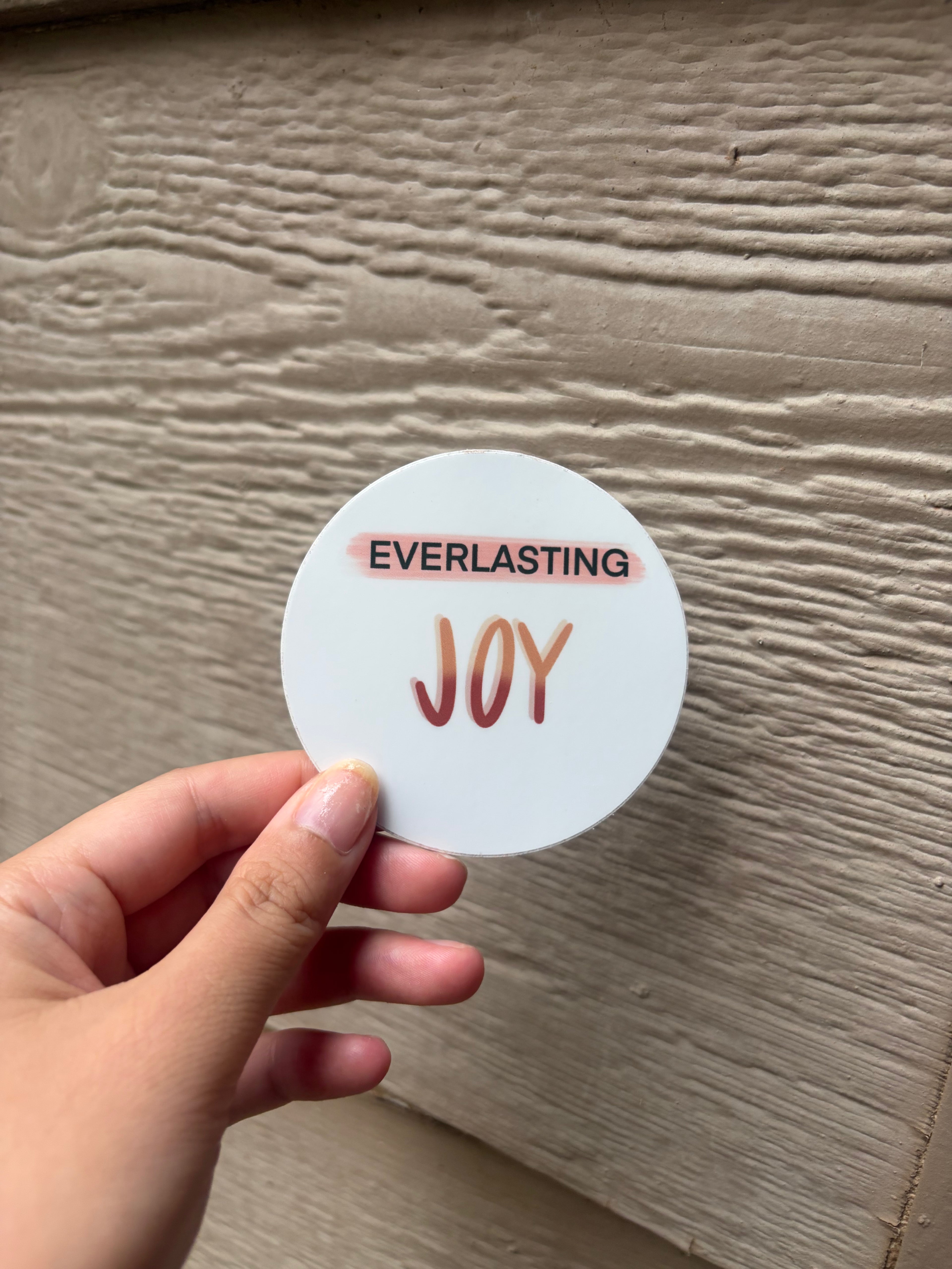 Everlasting joy circle sticker