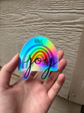 Have joy holographic sticker