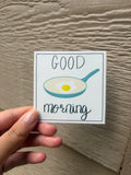 Good morning breakfast sticker