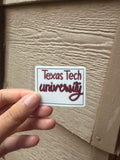 Texas tech vinyl  sticker