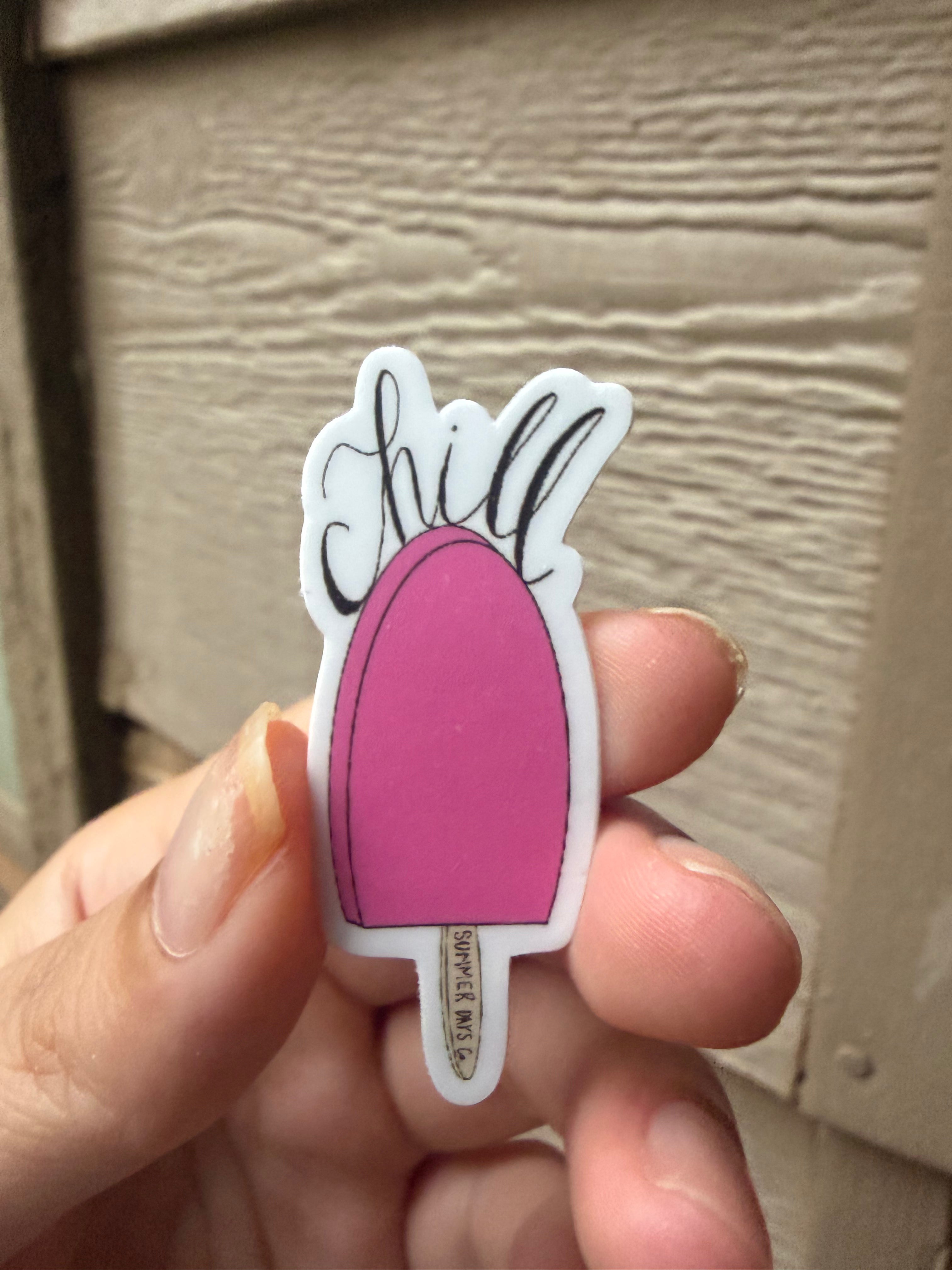 Cute ice cream popsicle vinyl sticker