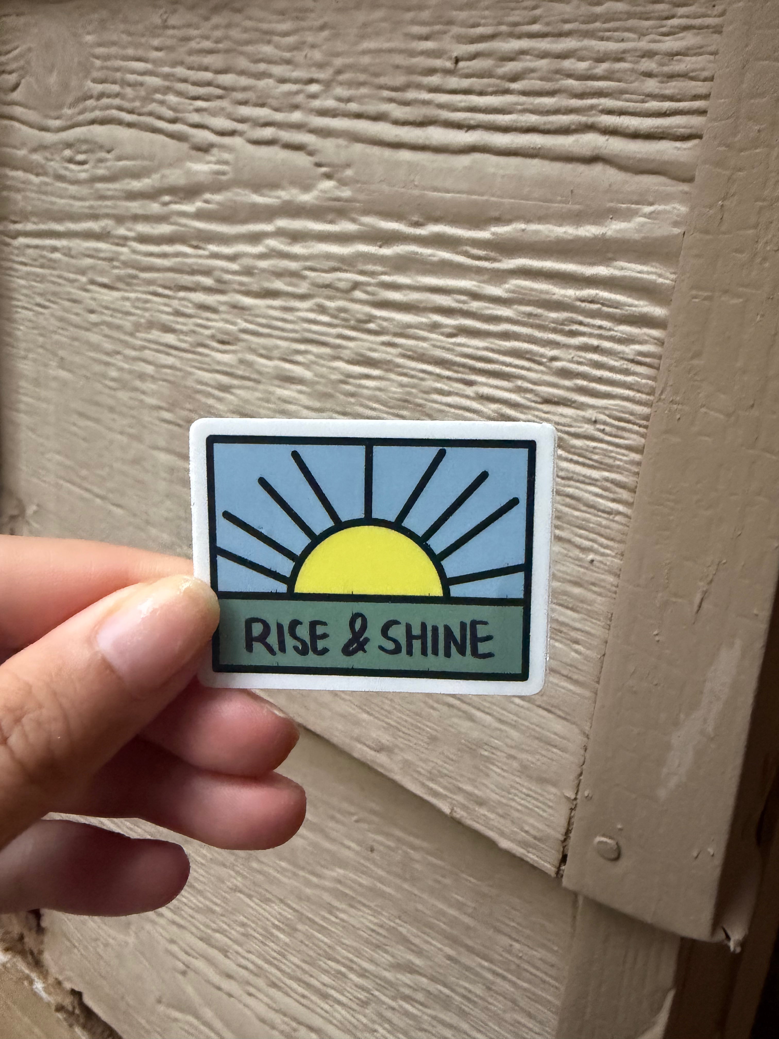 Rise and shine vinyl sticker