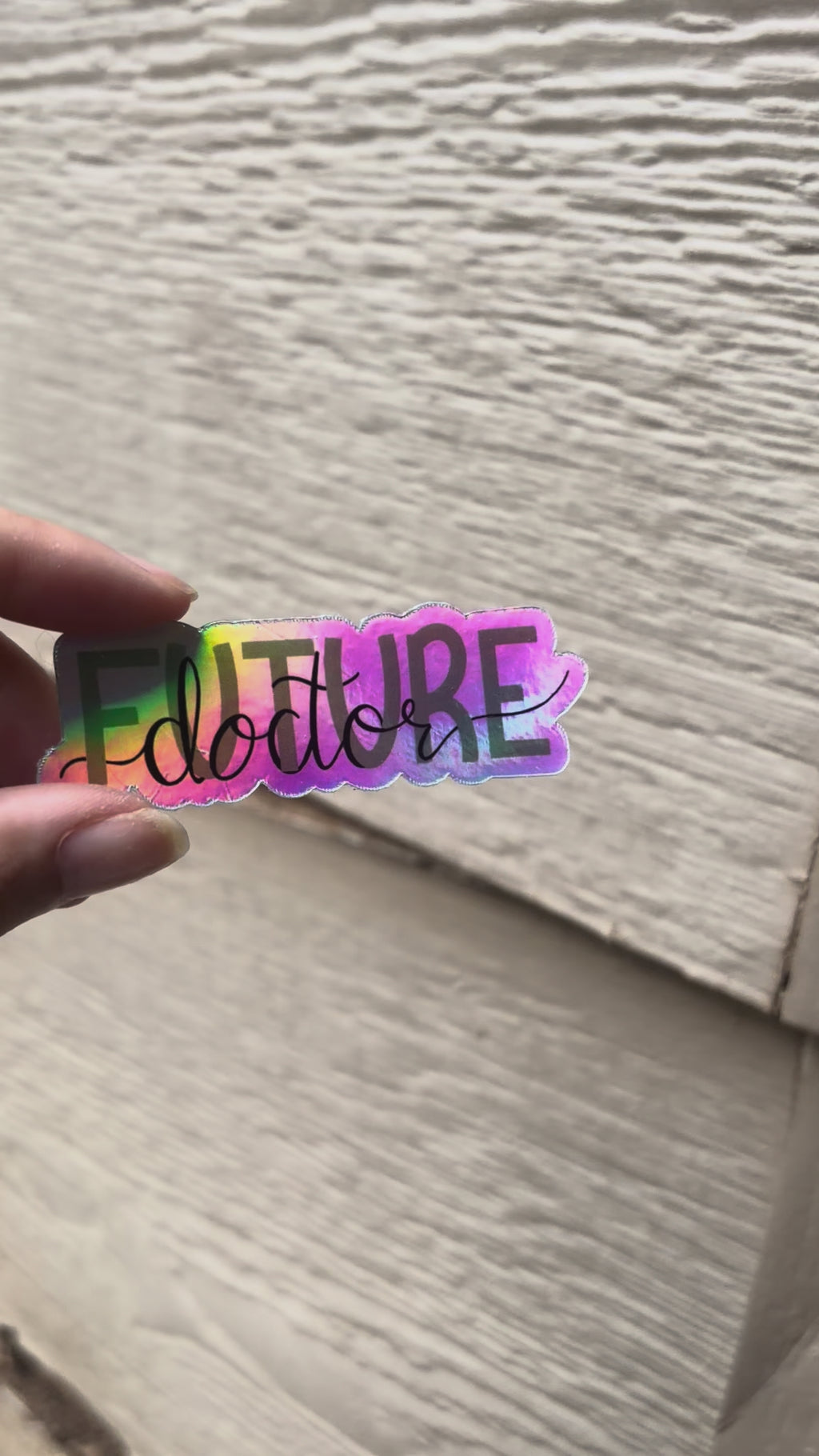 Future doctor holographic vinyl sticker