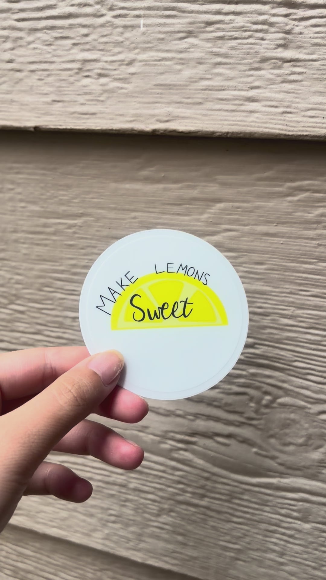 Make lemons sweet circles sticker