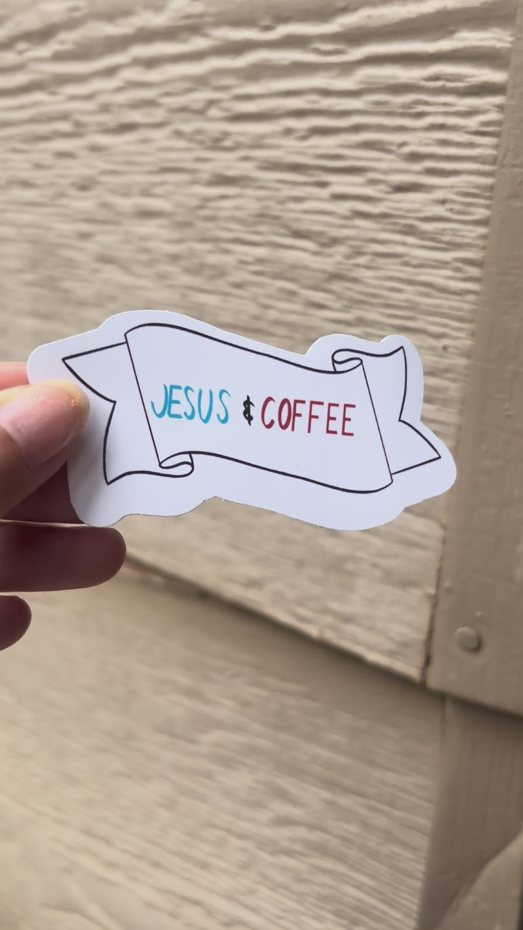 Jesus + coffee sticker