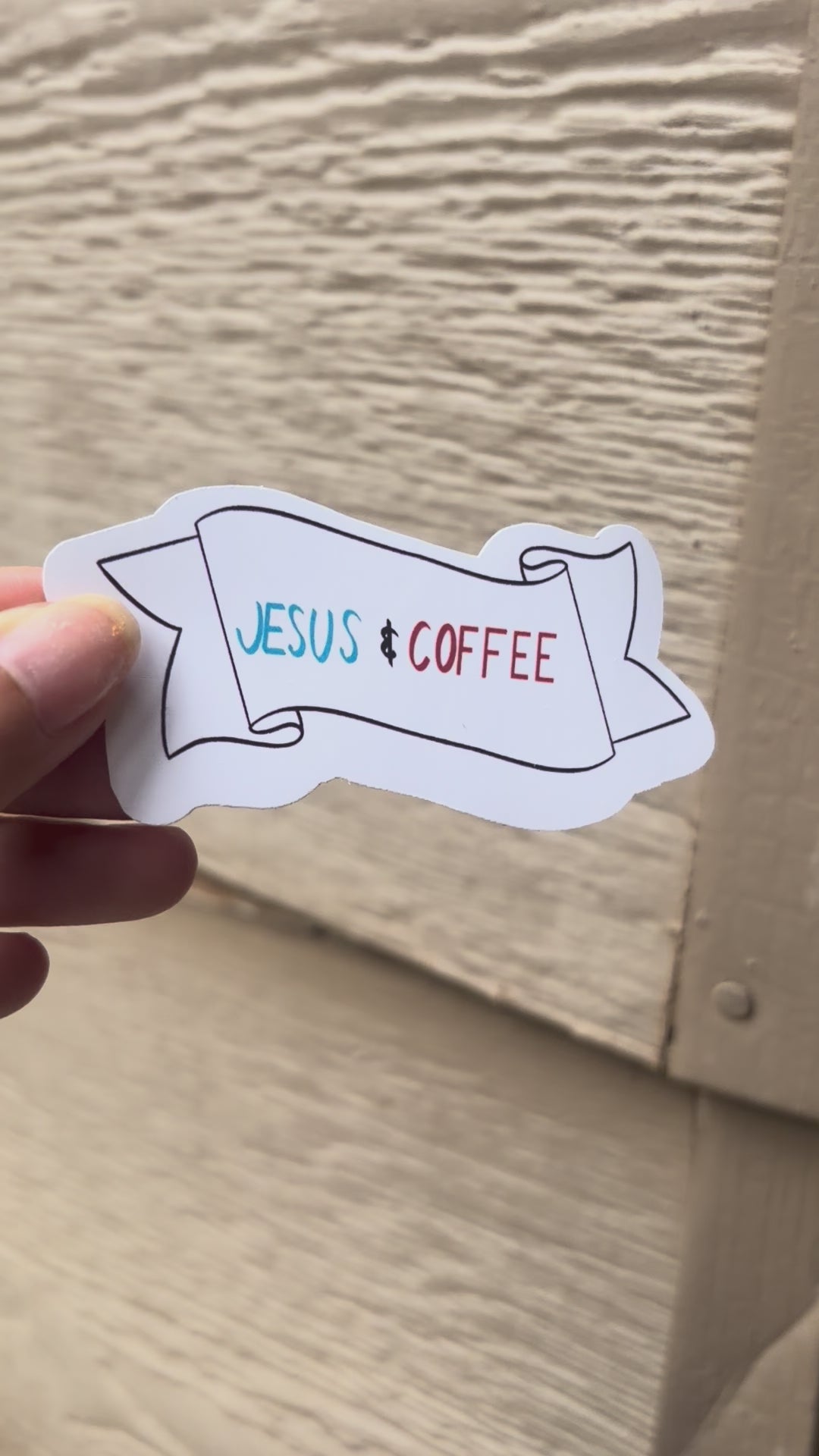 Jesus + coffee sticker
