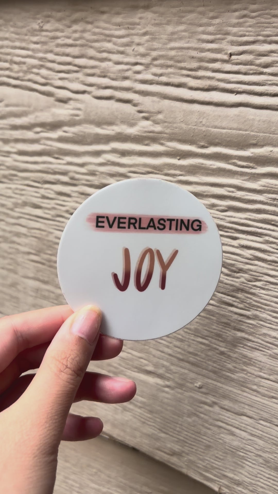 Everlasting joy circle sticker