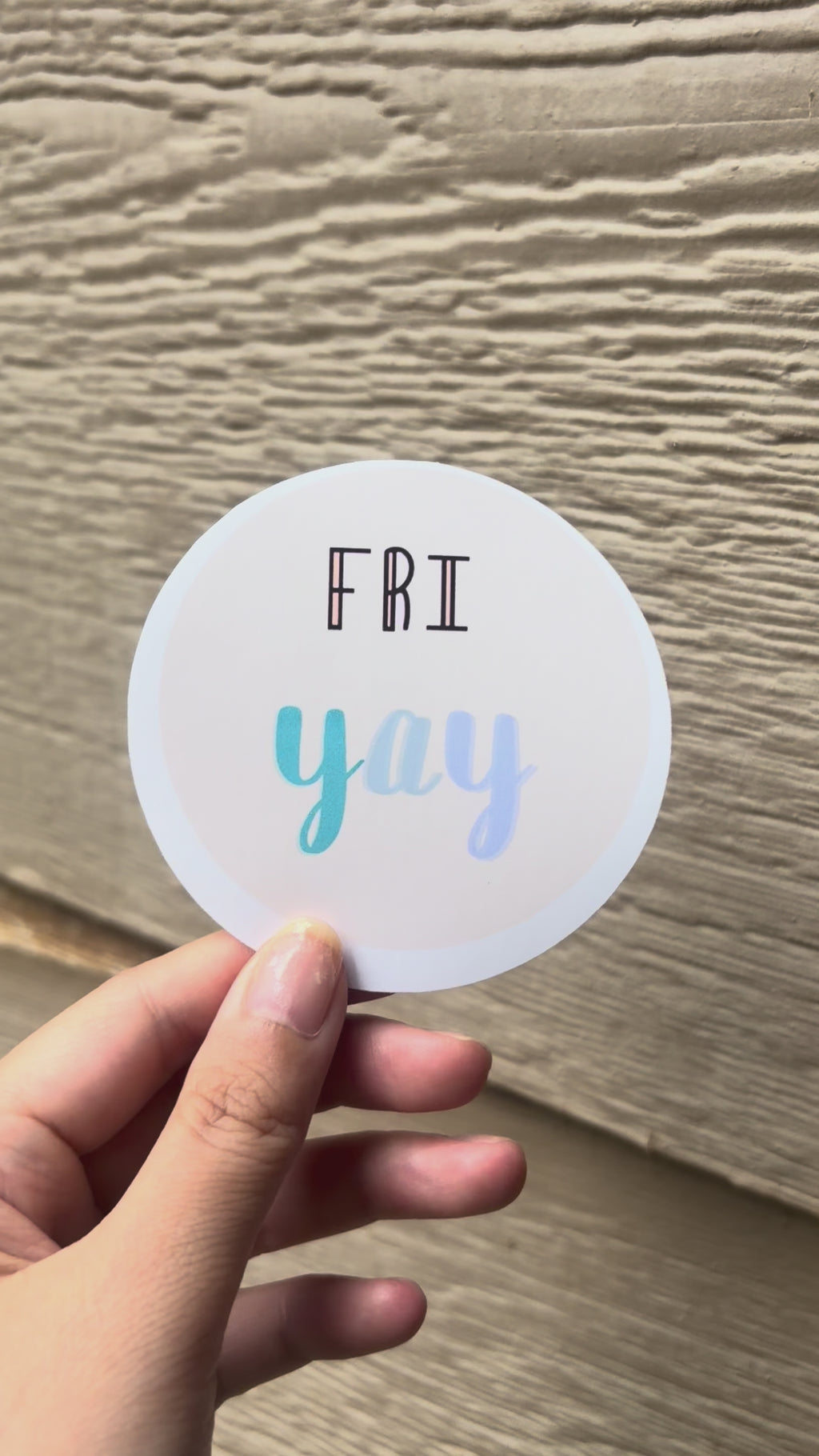 Fri yay circle sticker