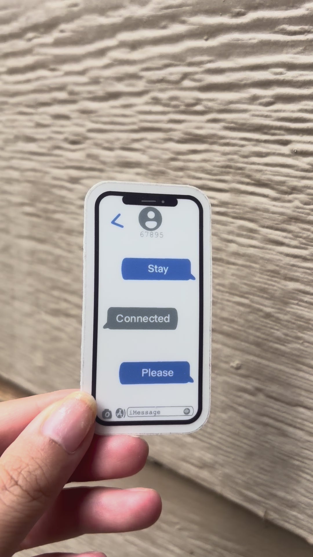 Stay connected vinyl sticker